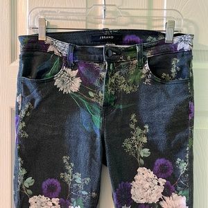 J Brand Forest Floor Floral midrise Skinny Jeans